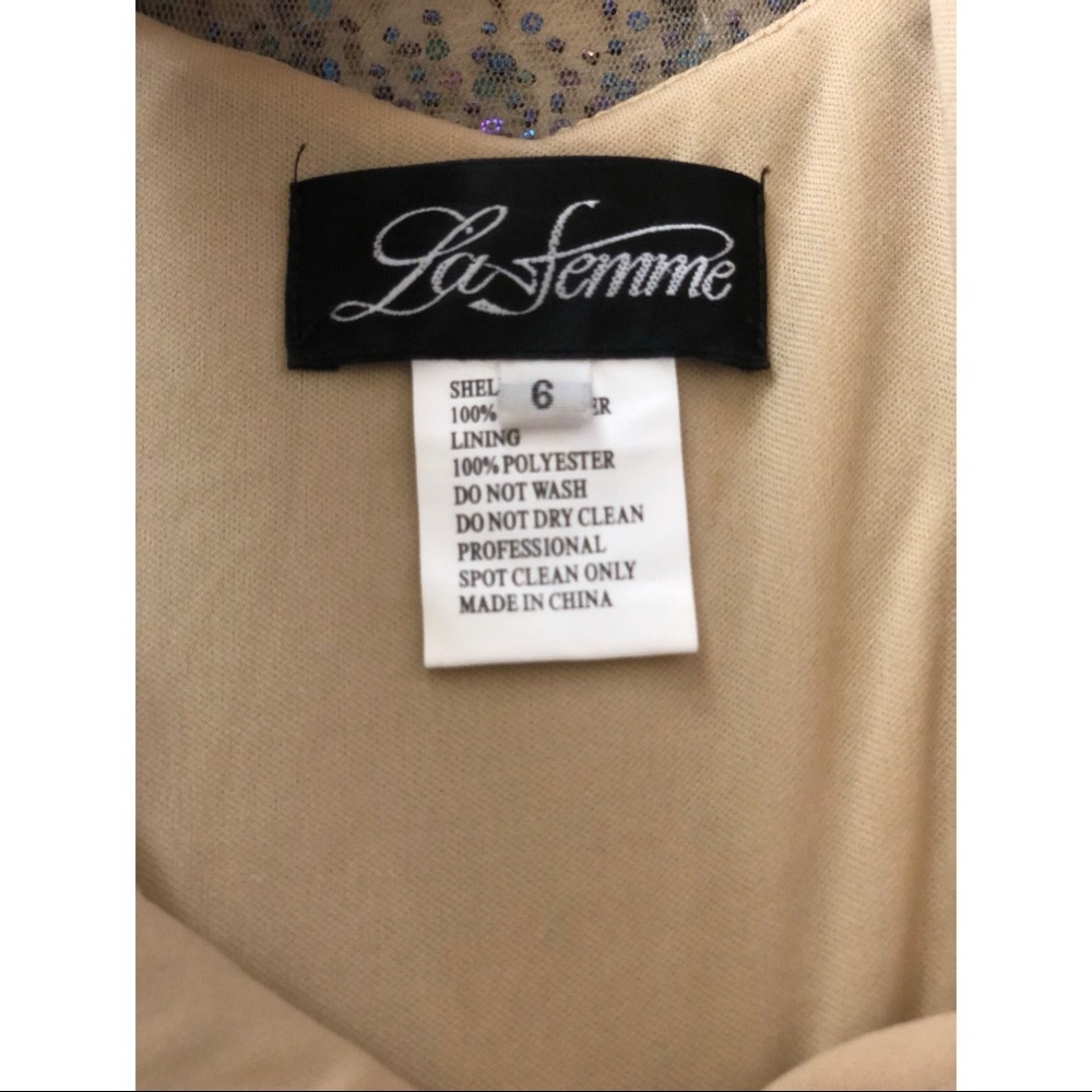 LA FEMME STRAPLESS EVENING GOWN - Picture 4 of 4